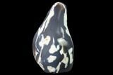Free-Standing, Polished Blue and White Agate - Madagascar #140381-2